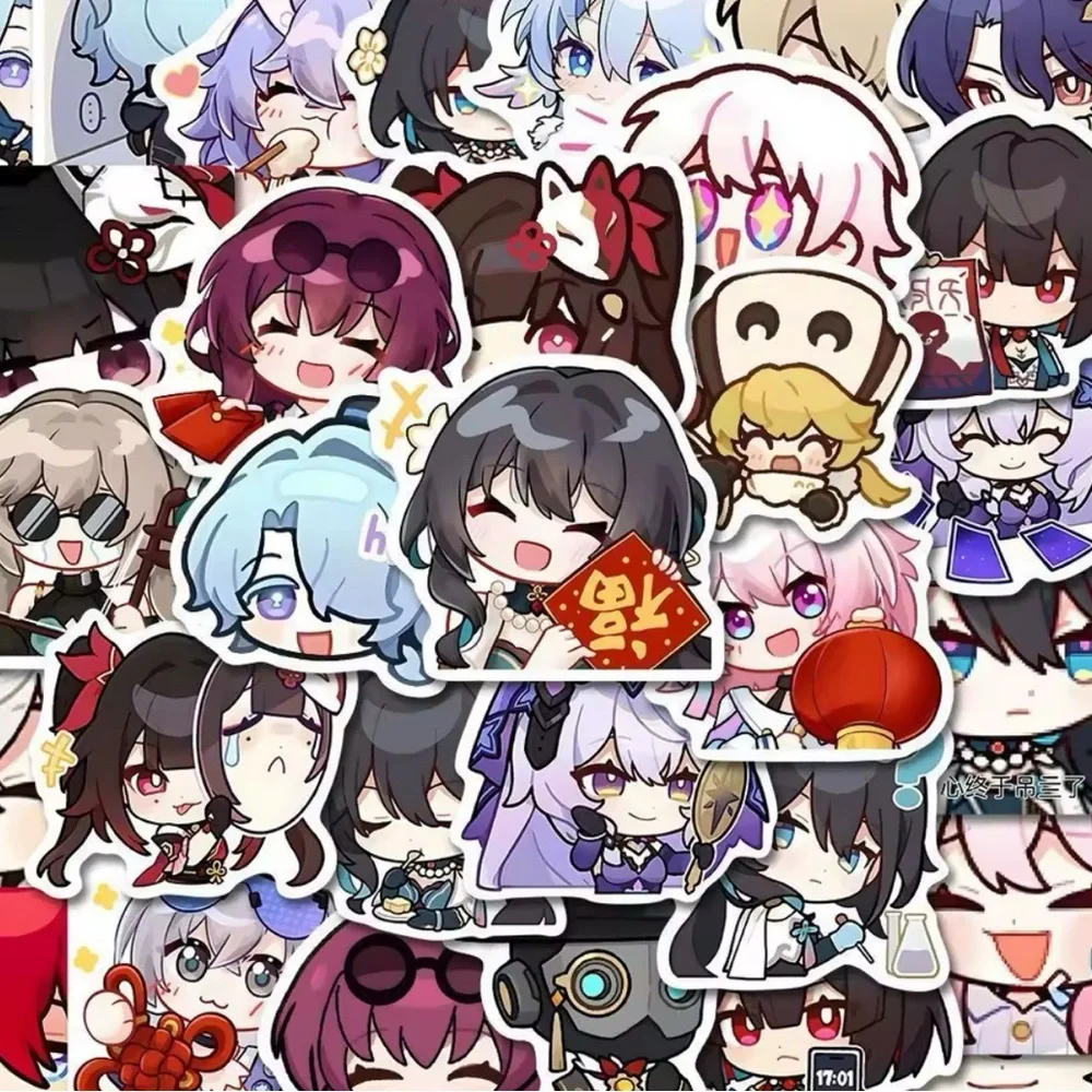Cute Honkai Star Rail Anime Gacha Game Character Sticker Sets